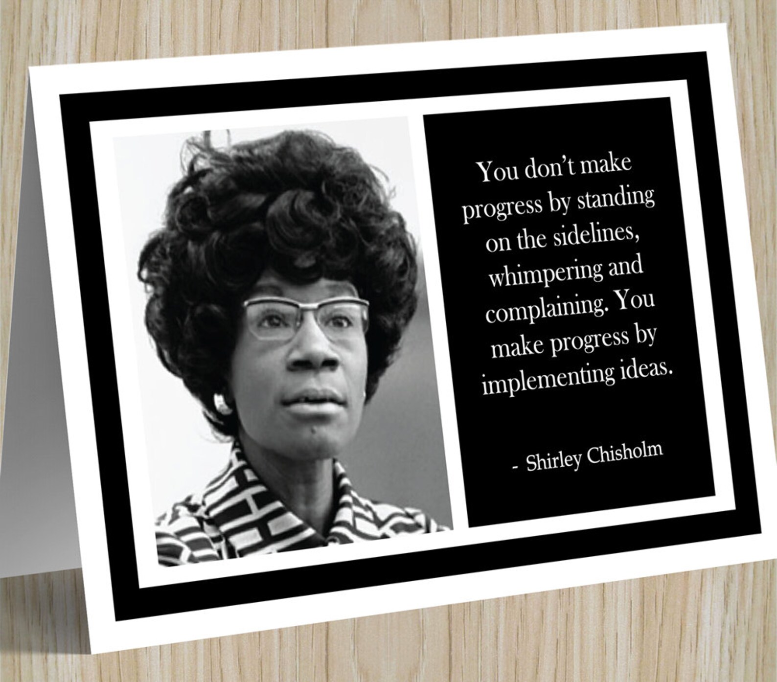 Shirley Chisholm Inspirational Quote Card - Etsy