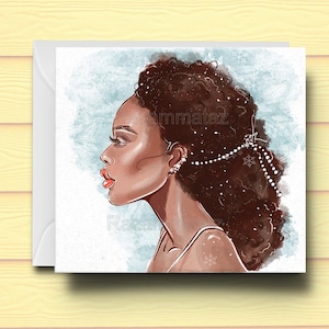 Carte de Noël femme noire G2