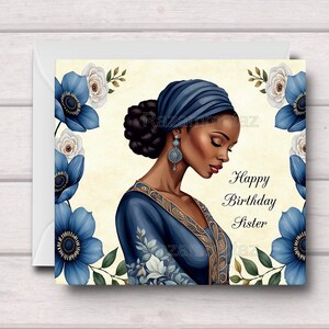 Biglietto di auguri di compleanno per donna nera X2