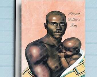 Black Father's Day Card D