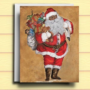 Cartão de Papai Noel Preto F