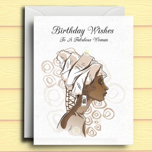 Cartão de aniversário de mulher negra D