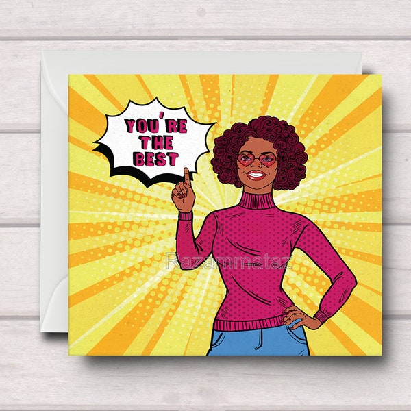 Black Woman 'You're The Best' Card