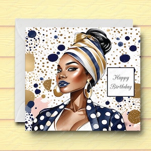 Cartão de Aniversário para Mulher Negra X