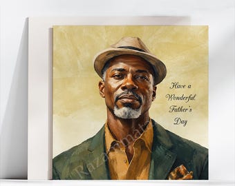 Black Father's Day Card M