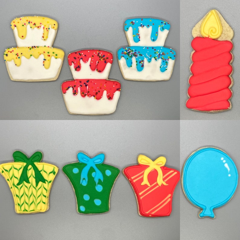 Baker's Dozen Decorated Royal Icing Sugar Cookies Etsy