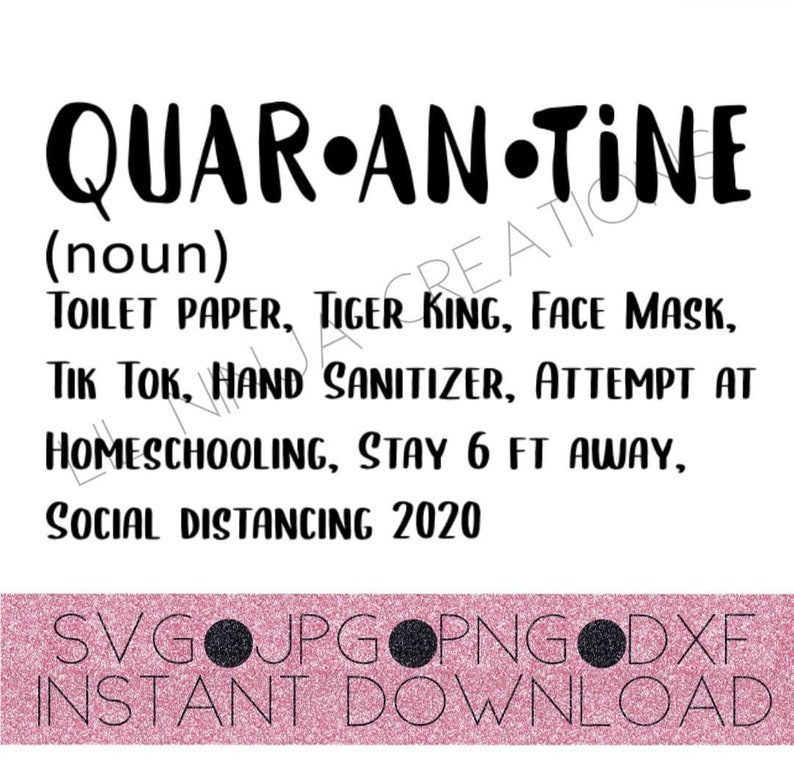 Quarantine Definition SVG Quarantine 2020 Etsy