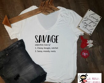 SAVAGE Definition SVG; Savage; Classy, bougie, ratchet SVG; Tik Tok
