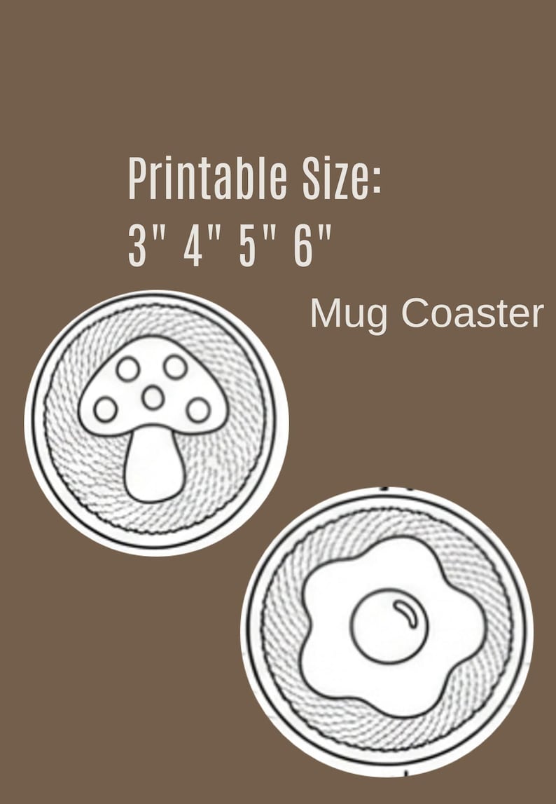 Punch Needle Coaster Template Bundle, Beginner Hoop Art, Daisy Mix ...