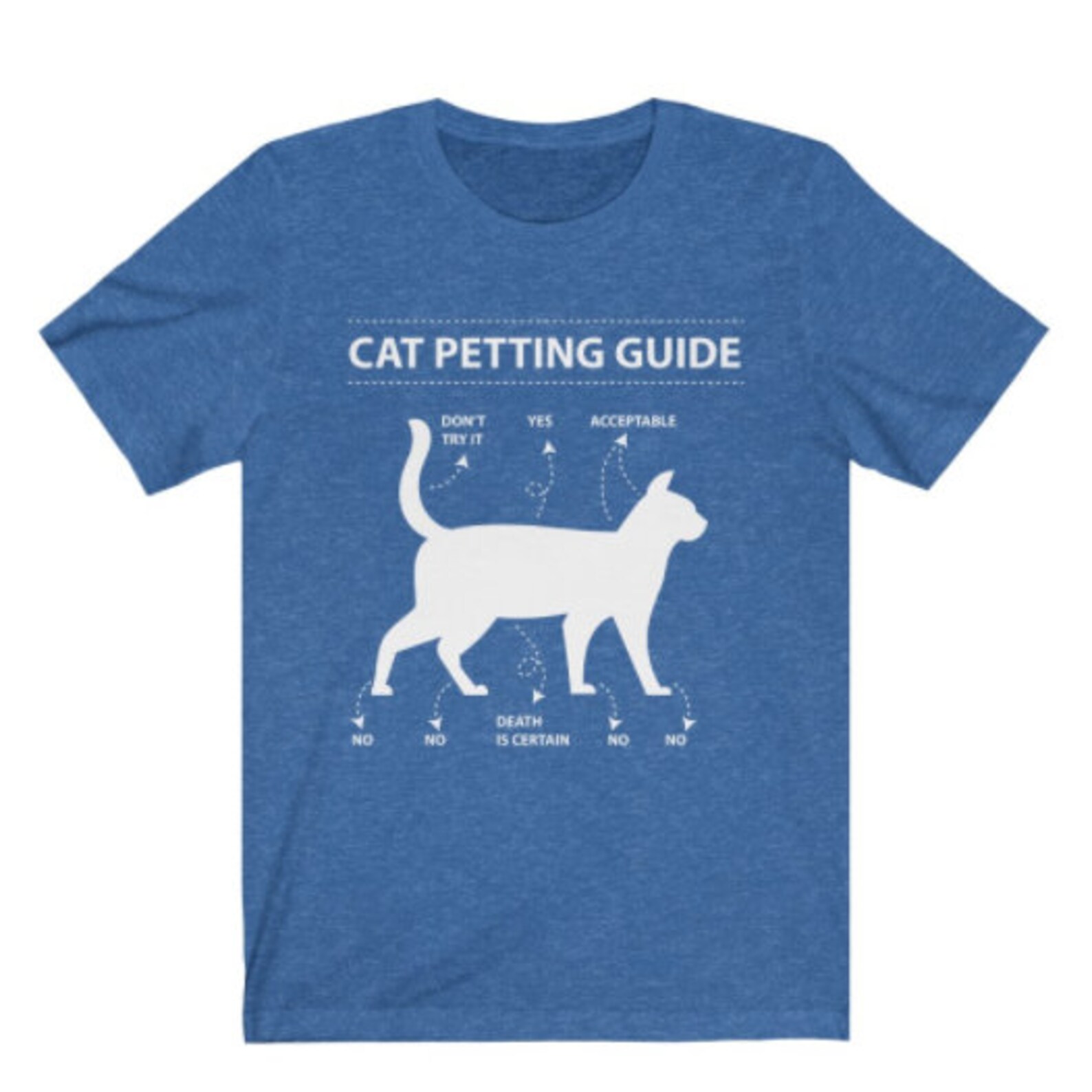 cat petting guide t shirt