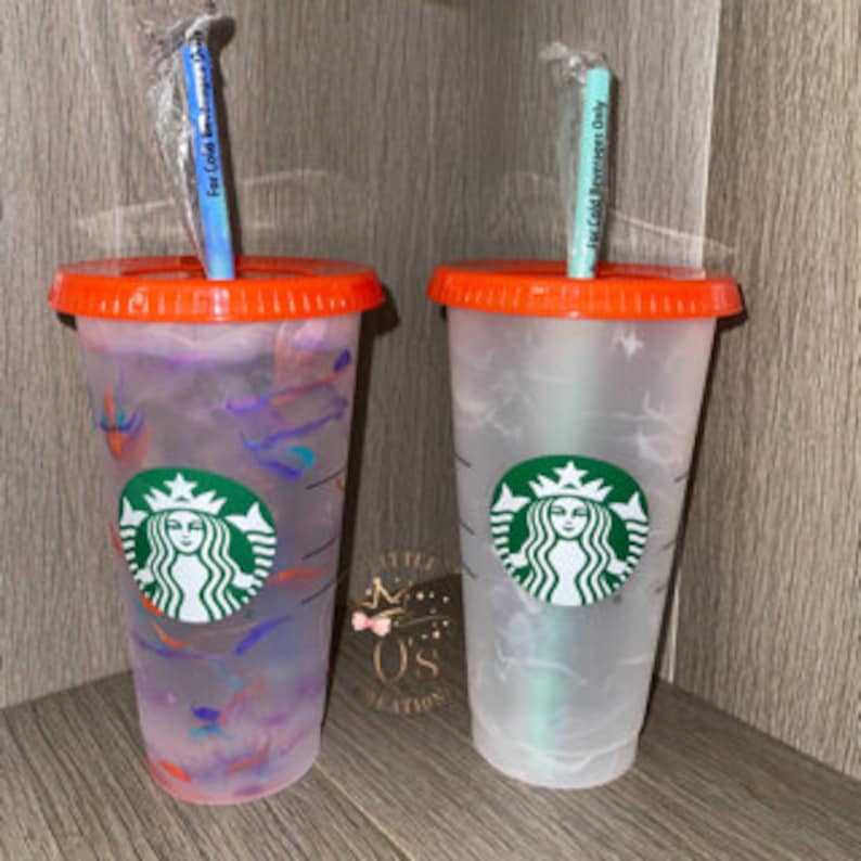 NEW 2021 Starbucks 24oz Cold Cups Color Changing Starbucks Etsy