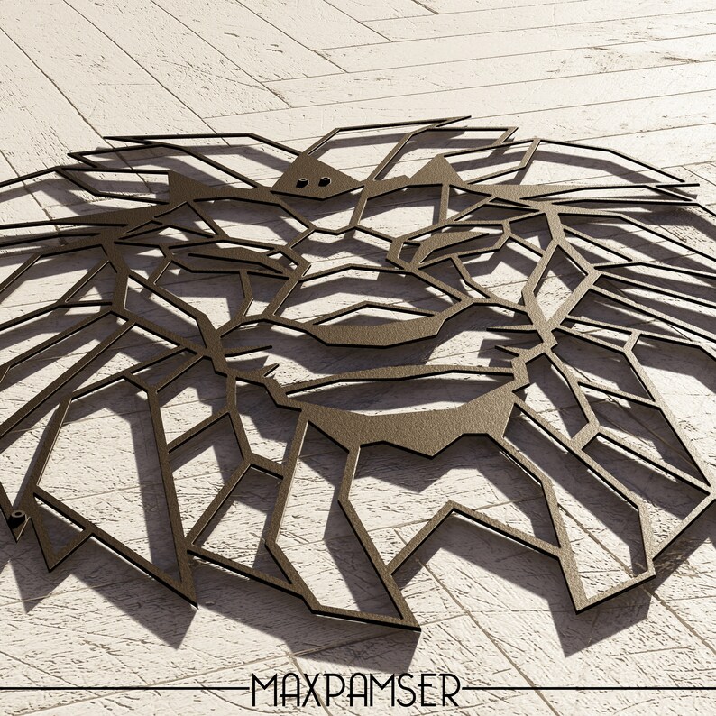 African Lion Head Metal Wall Art Metal Wall Decoration For | Etsy