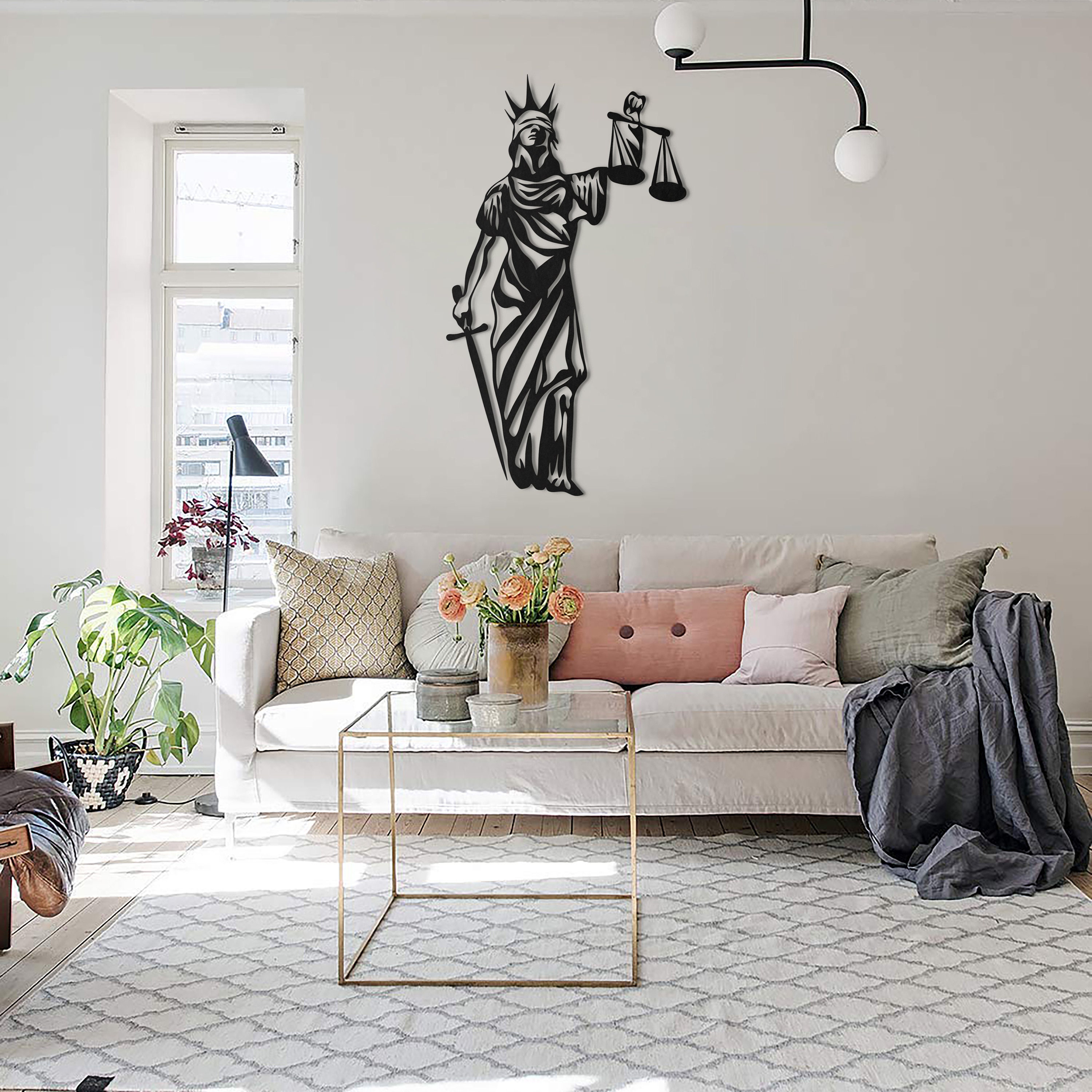 Themis Metal Wall Decor Metal Wall Art Master Bedroom Wall | Etsy