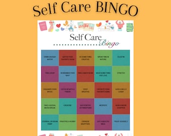 Selfcare Bingo | Self care bingo printable |Printable bingo cards for selflove| Relaxation bingo | Spa Bingo| Selfcare Bingo card for nurses