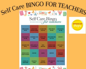 Selfcare Bingo for teachers | Self care bingo printable | Printable bingo cards Relaxation bingo | selfcare for teachers | Teacher tools