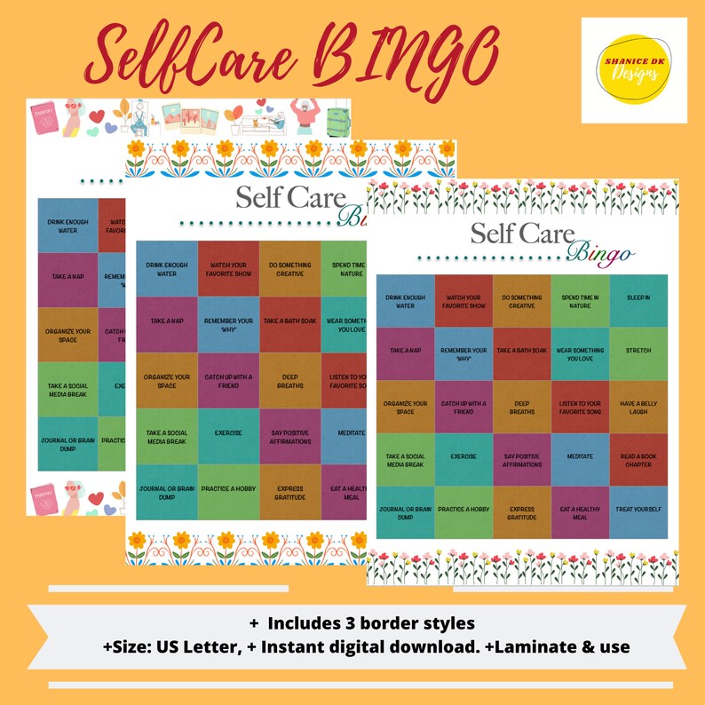 Selfcare Bingo Self Care Bingo Printable printable Bingo | Etsy