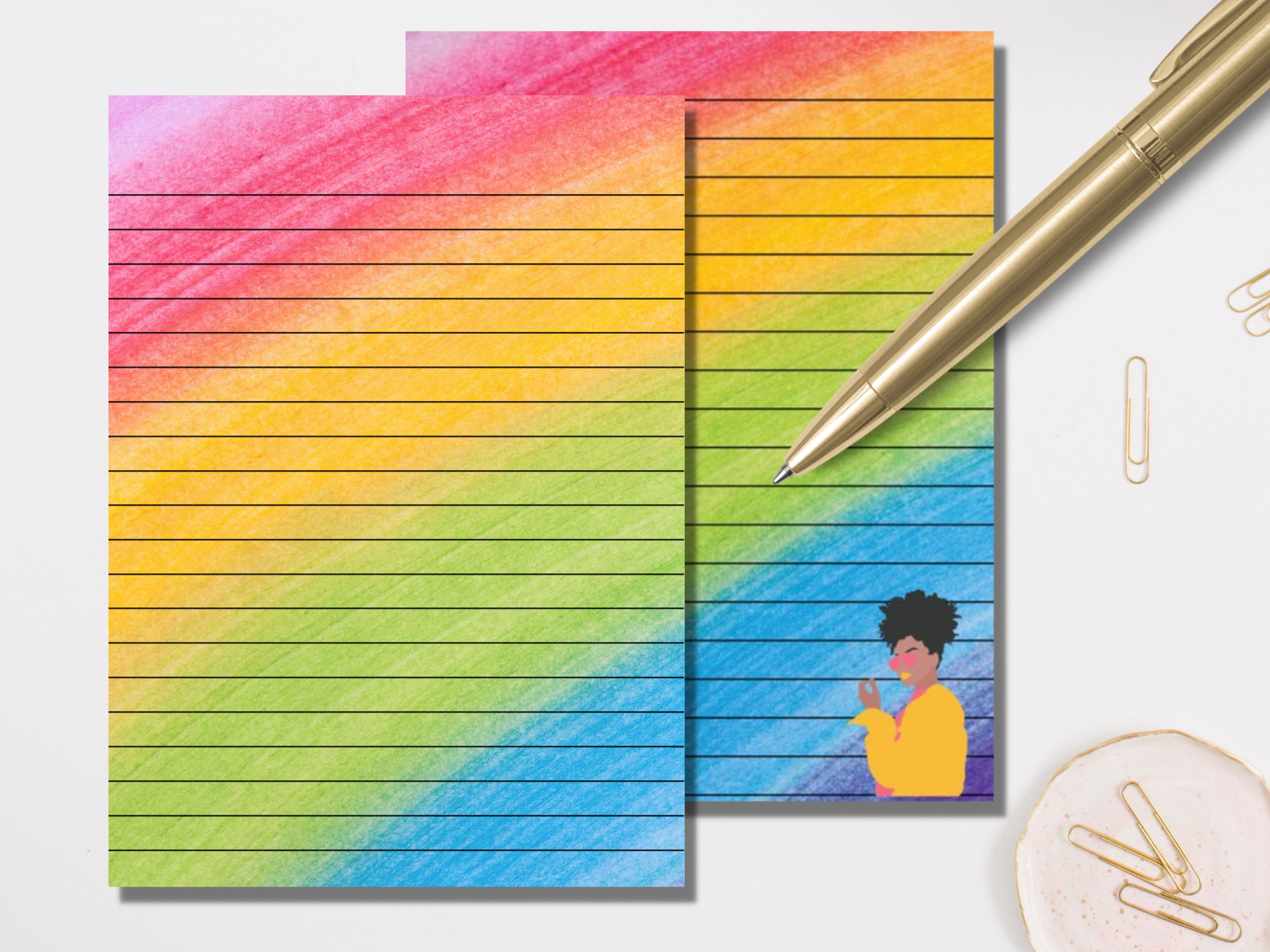 Rainbow Notepads Colorful Notepads tear off Notepads Etsy