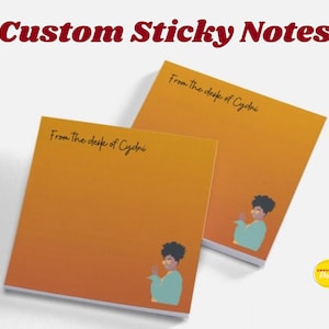 カスタム付箋、クリップ アート パーソナライズされたギフト | カスタム Post-it® ノート | クリップ アート | 付箋ギフト、カスタム教師ギフト、教師用装飾品