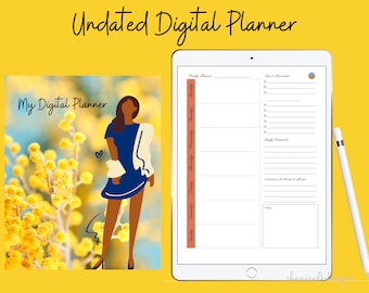 Undated Digital Planner for Ipad | Beginner Friendly Ipad Planner,  Digital Planner | Pattern Covers Boho Digital Planner