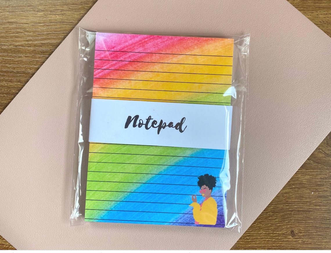 Rainbow Notepads Colorful Notepads tear off Notepads Etsy