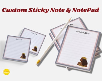 Custom to-do list Sticky Note, Custom to-do list Notepad | Cute Sticky Notes & Notepad Stationery set - Business / Career Notepad