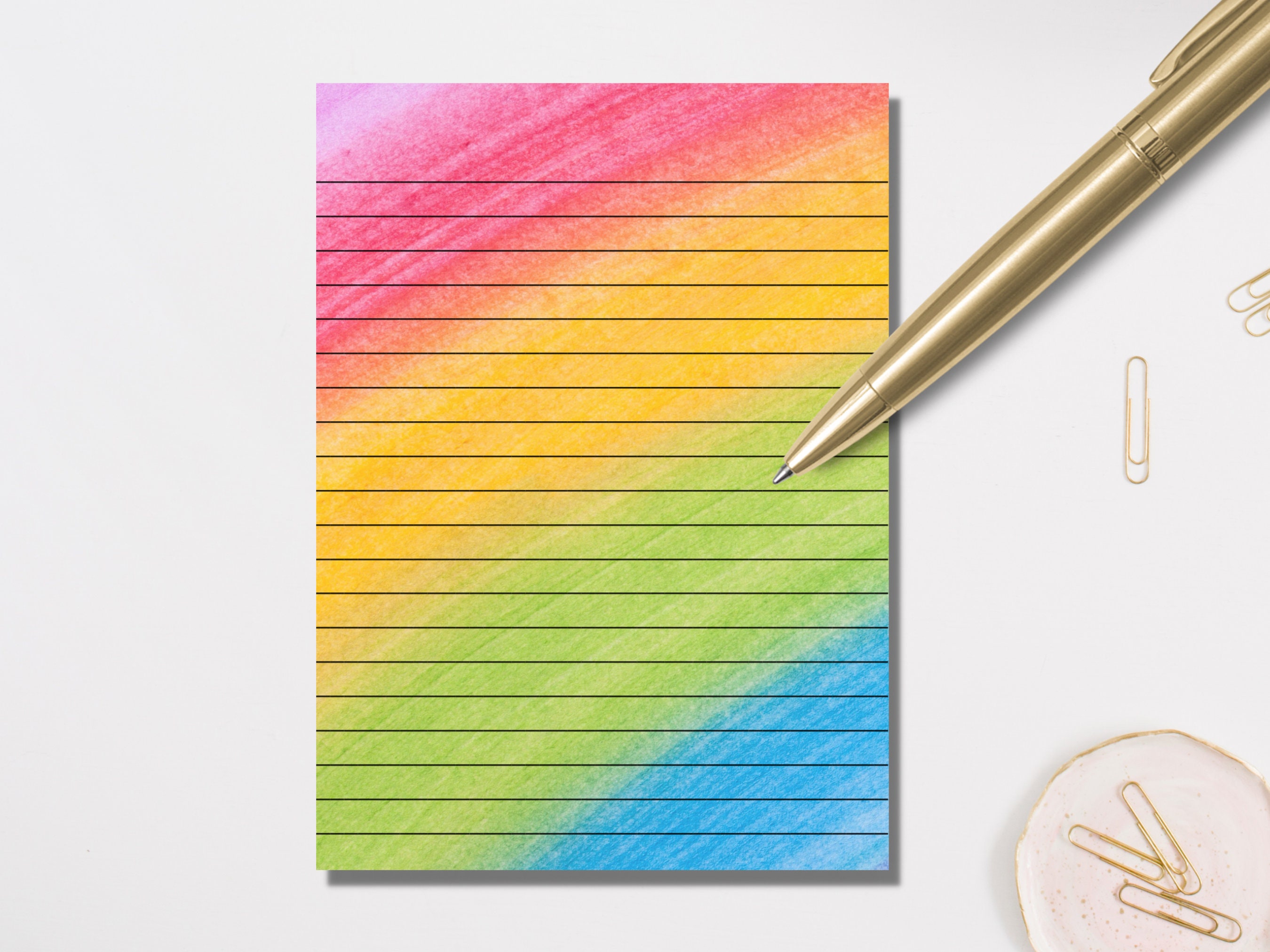 Rainbow Notepads Colorful Notepads tear off Notepads Etsy