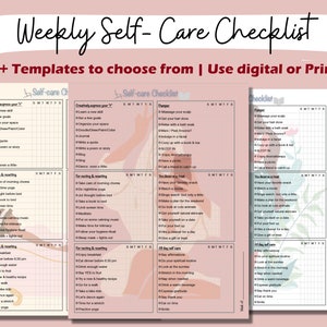 Weekly Self Care Checklist Daily Self Care Routine Minimalist SelfCare To-do list Self-care planner Selfcare Spa Gifts for her NEW image 9