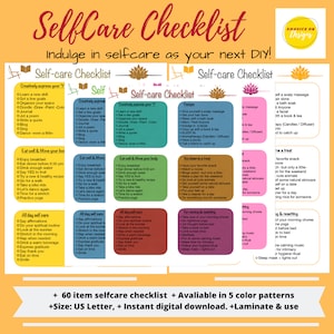 Selfcare Checklist Daily Self Care Routine Self Care To-do image 3