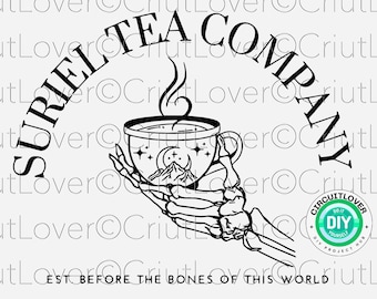 ACOTAR Suriel Tea Company SVG, Fantasy Reader, Kindle Sticker (Digital Download)