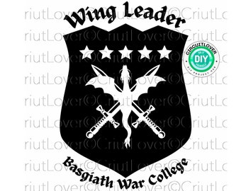 Quatrième aile Dragon SVG, conception du Collège de guerre Basgiath Iron Flame (téléchargement numérique)