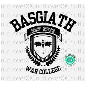 Fourth Wing and Iron Flame SVG, Dragon war college svg file; Onyx Storm Release party merch; DIY fantasy reader kindle sticker