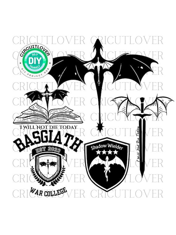 Fourth Wing Dragon SVG File, Iron Flame Design (digital Download