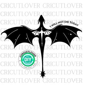 Onyx Storm, Fourth Wing Iron Flame SVG File - Intricate Dragon Design for DIY Craft Projects - DIY kindle sticker design