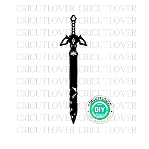 Épée de maître Zelda SVG | Design numérique des Larmes du Royaume pour travaux manuels et projets de bricolage, sticker pour lecteur fantaisie DIY Kindle