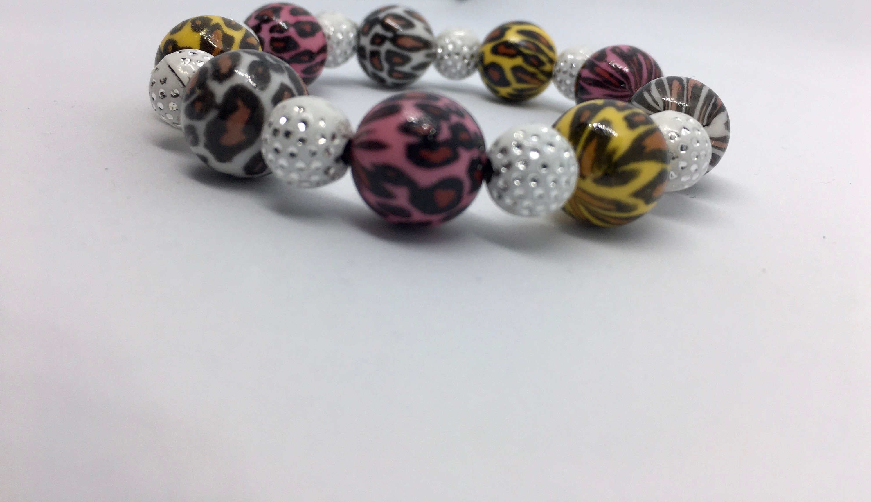Animal Print Bracelet Beaded Bracelet Handmade Bracelet Etsy