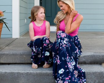 Mother Daughter Matching Dress Plus 