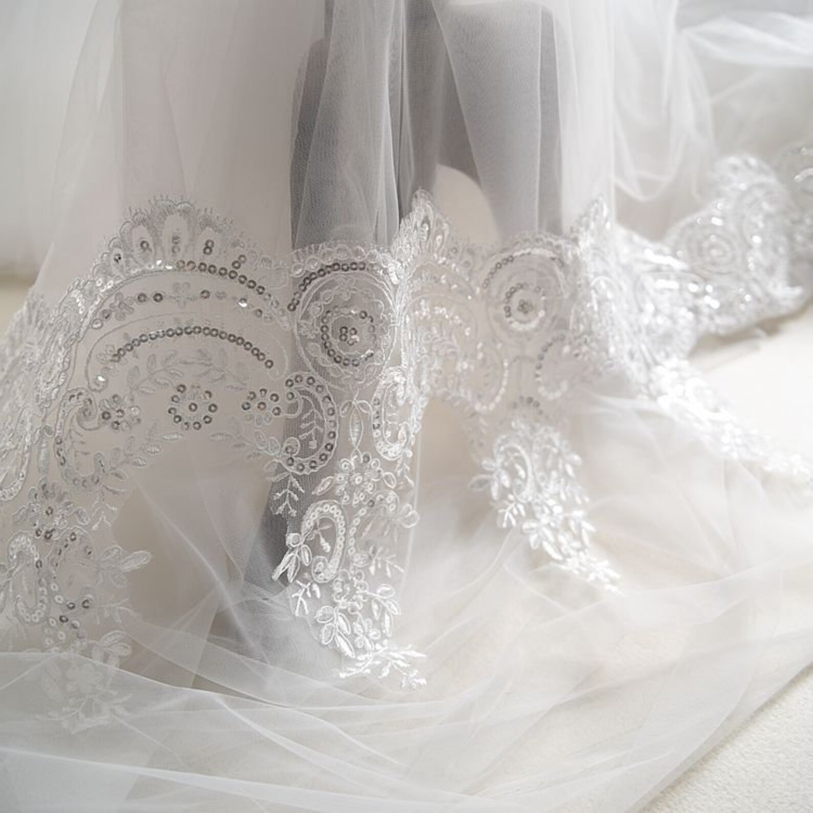 sequin lace trim