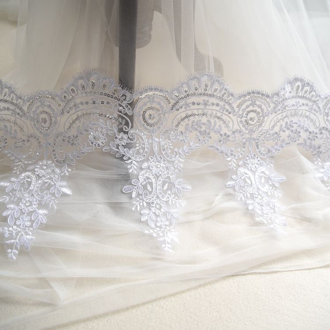 sequin lace trim