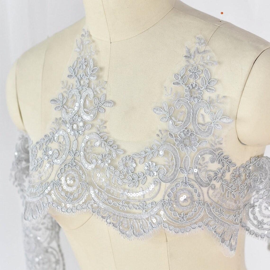 sequin lace trim
