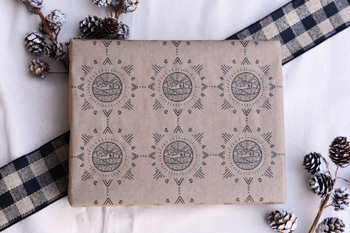 Eco Friendly Nature Inspired Wrapping Paper Rustic Boho - Etsy