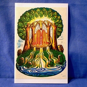 The Source ~~ Greeting Card ~~ Can be used for any occasion, Blank inside.   Handmade.  Alternative,Mystical