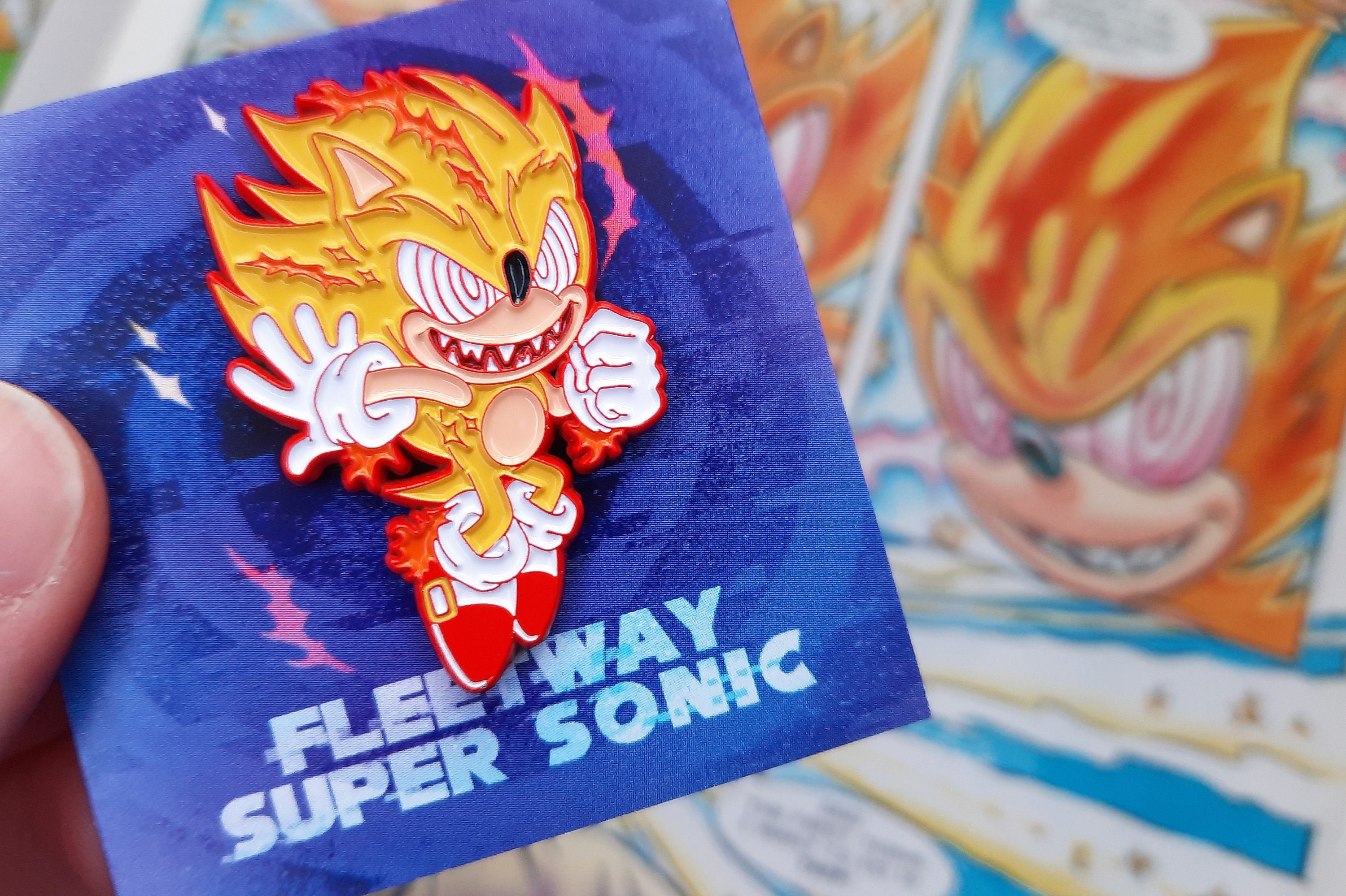 Fleetway Super Sonic Headshot Sticker for Sale by PH4NT4SM