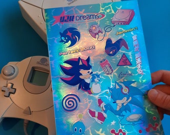 Y2K Dreams Sonic Sticker Sheet, Dreamcast Aesthetic Stickers, Sonic Adventure 2, Chao Garden, Sonic and Shadow, 2000s Nostalgia Core