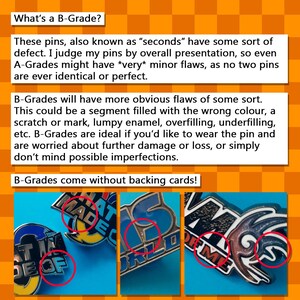 May include: Three enamel pins with a variety of designs. The pins are all in different colors and feature a variety of details. The pins are labeled "MADE", "WORLD", and "PRIME".