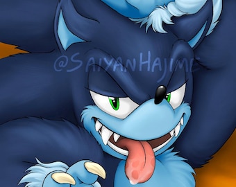 Werehog Body Pillow, Furry Dakimakura Pillowcase, Sonic Unleashed, SFW, Safe for Work Sonic Daki