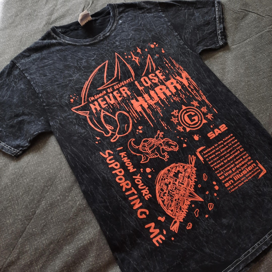 Supporting Me Acid Wash T-shirt, Shadow Vs Biolizard, Sonic Adventure 2, Sonic Music - Etsy