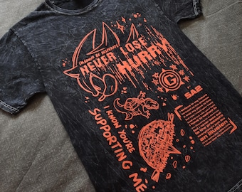 Supporting Me Acid Wash T-Shirt, Shadow vs Biolizard, Sonic Adventure 2, Sonic Music