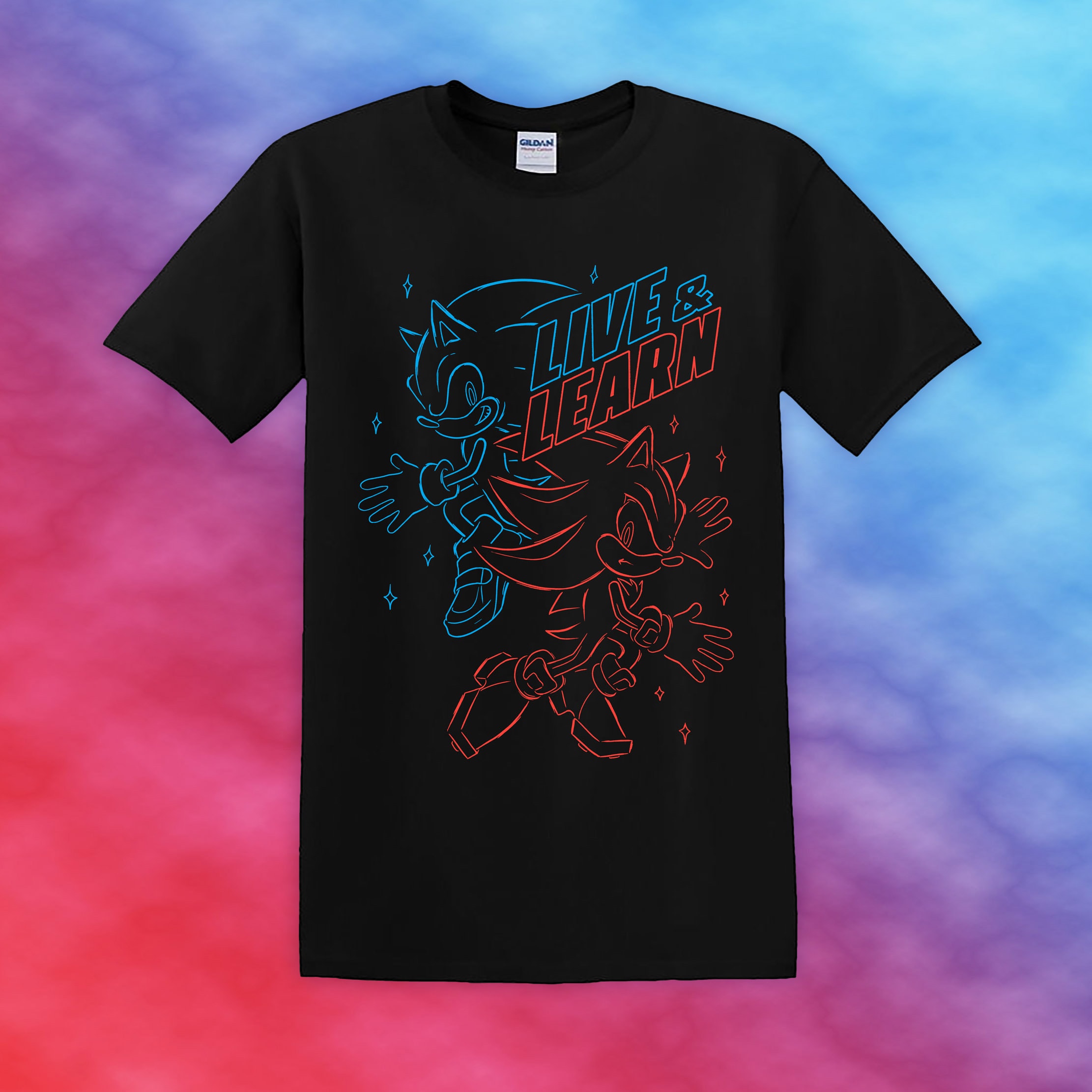 LIVE & LEARN T-shirt, Sonic Vs Shadow, Sonic Adventure 2 Shirt