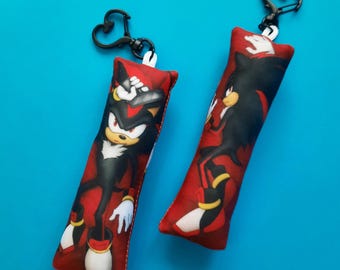 Shadow Mini Dakimakura Keychain, Body Pillow Keyring, Furry Daki, Safe for Work Sonic Daki