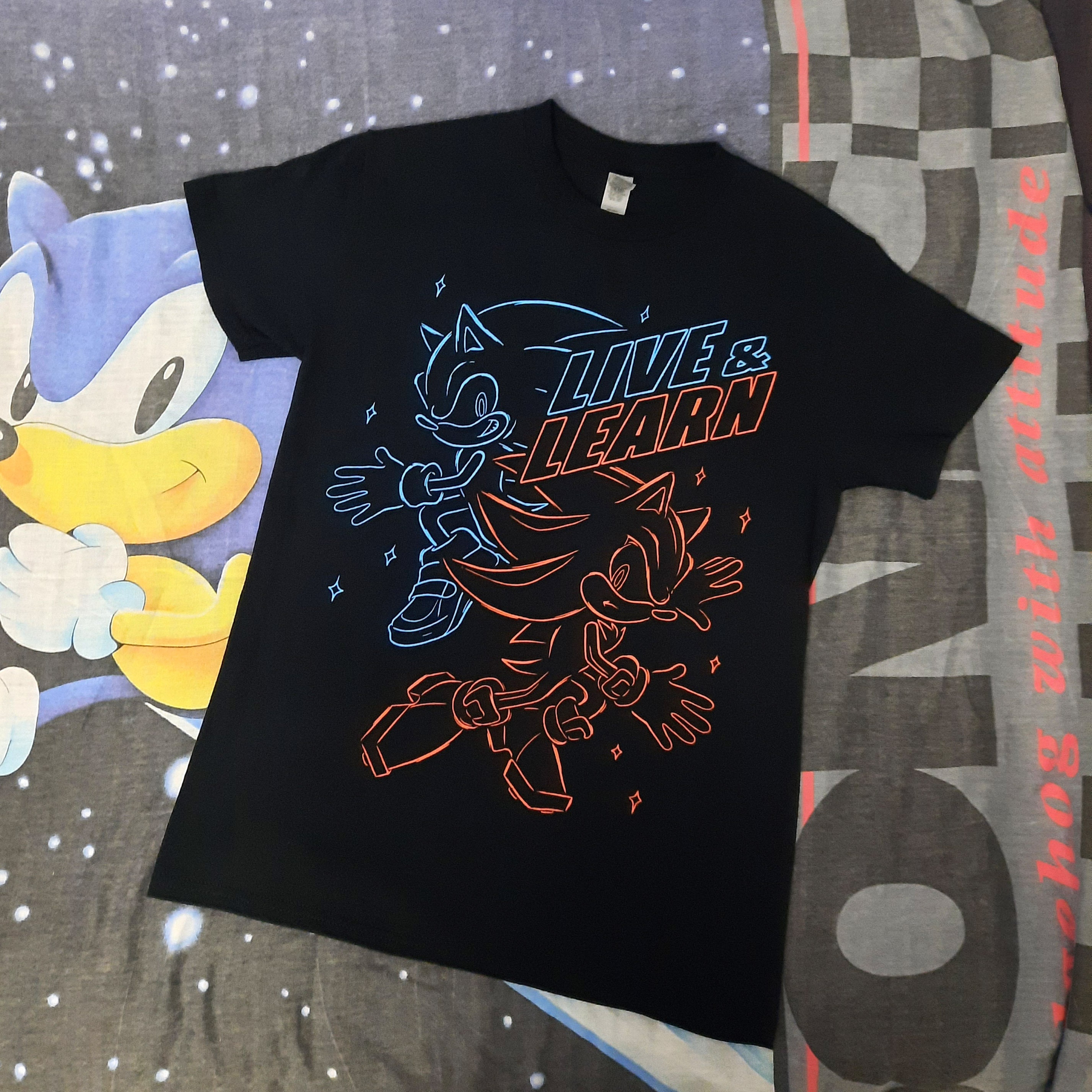 LIVE & LEARN T-shirt, Sonic Vs Shadow, Sonic Adventure 2 Shirt